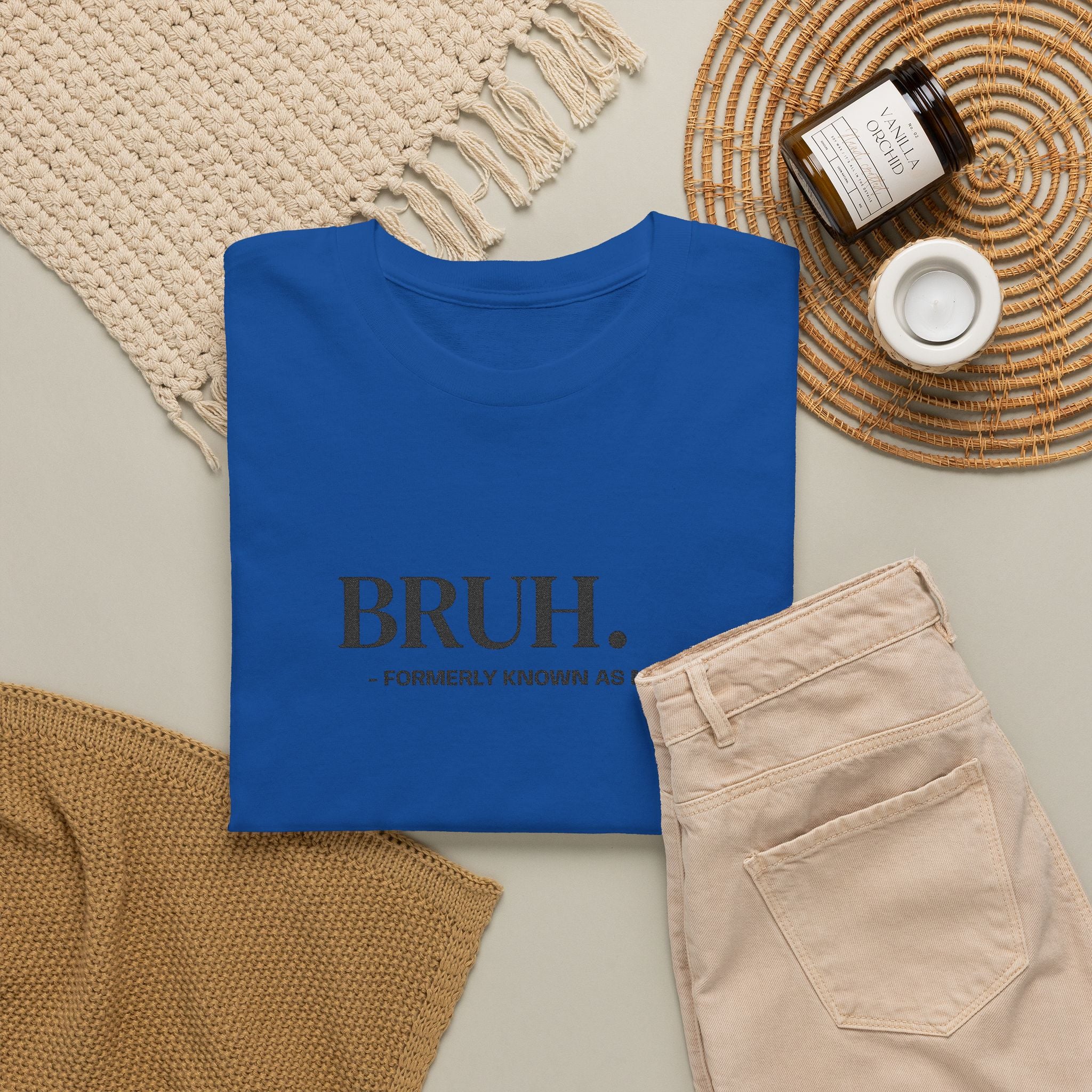 BRUH. Tee — Funny Graphic Shirt with “Formerly Known as BRUH” Text
