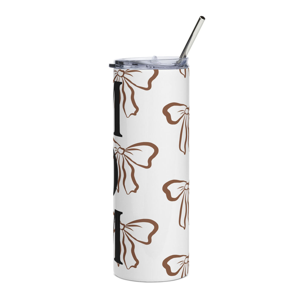 Mom Floral Stainless Steel Tumbler — 20oz Insulated Travel Cup