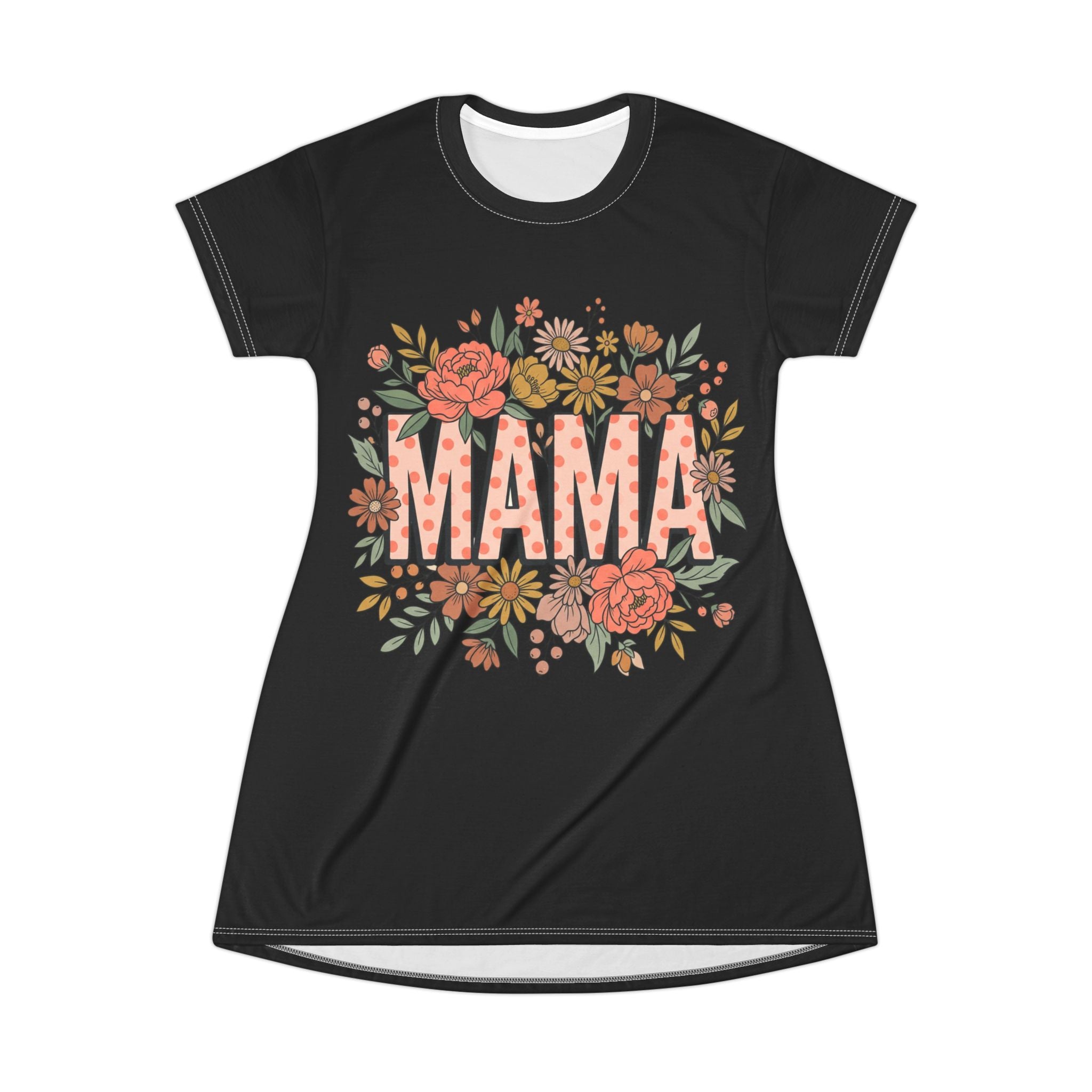 Mama Floral T-Shirt Dress — Mother’s Day Floral 'MAMA' Dress