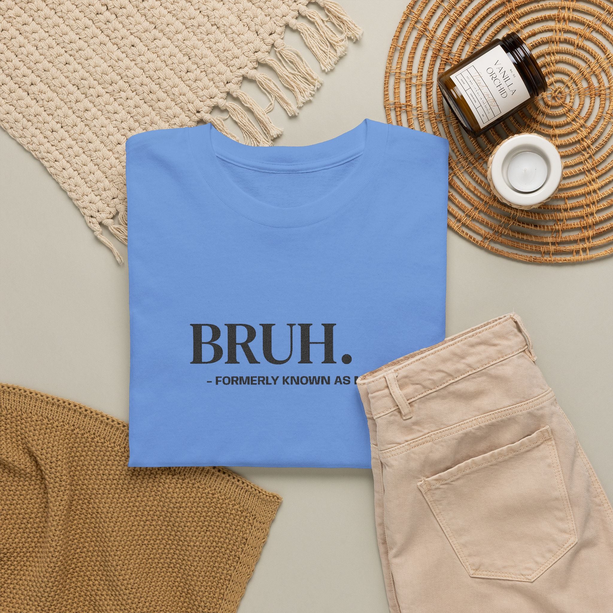 BRUH. Tee — Funny Graphic Shirt with “Formerly Known as BRUH” Text