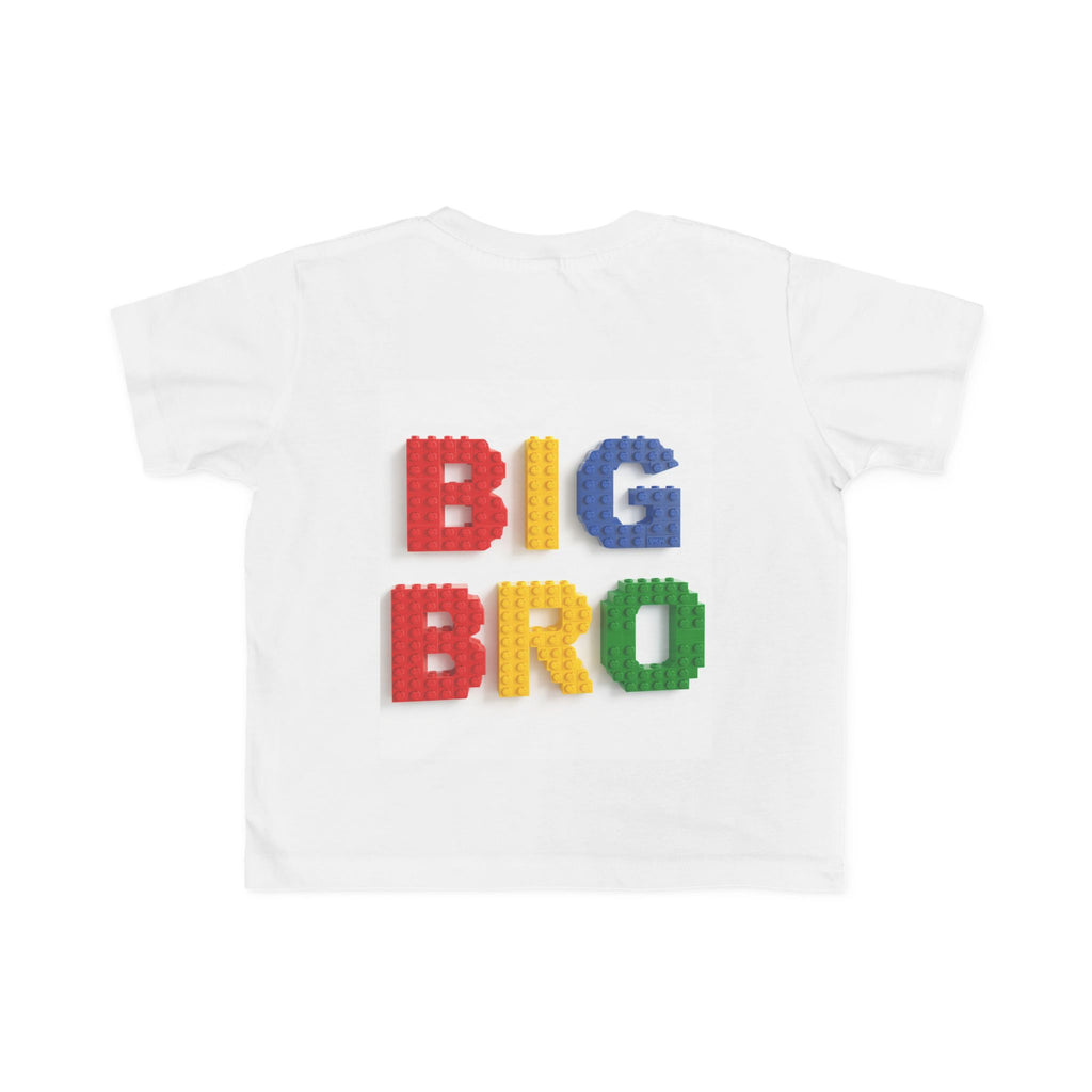 BIG BRO block letters Toddler Tee | colorful toy brick design