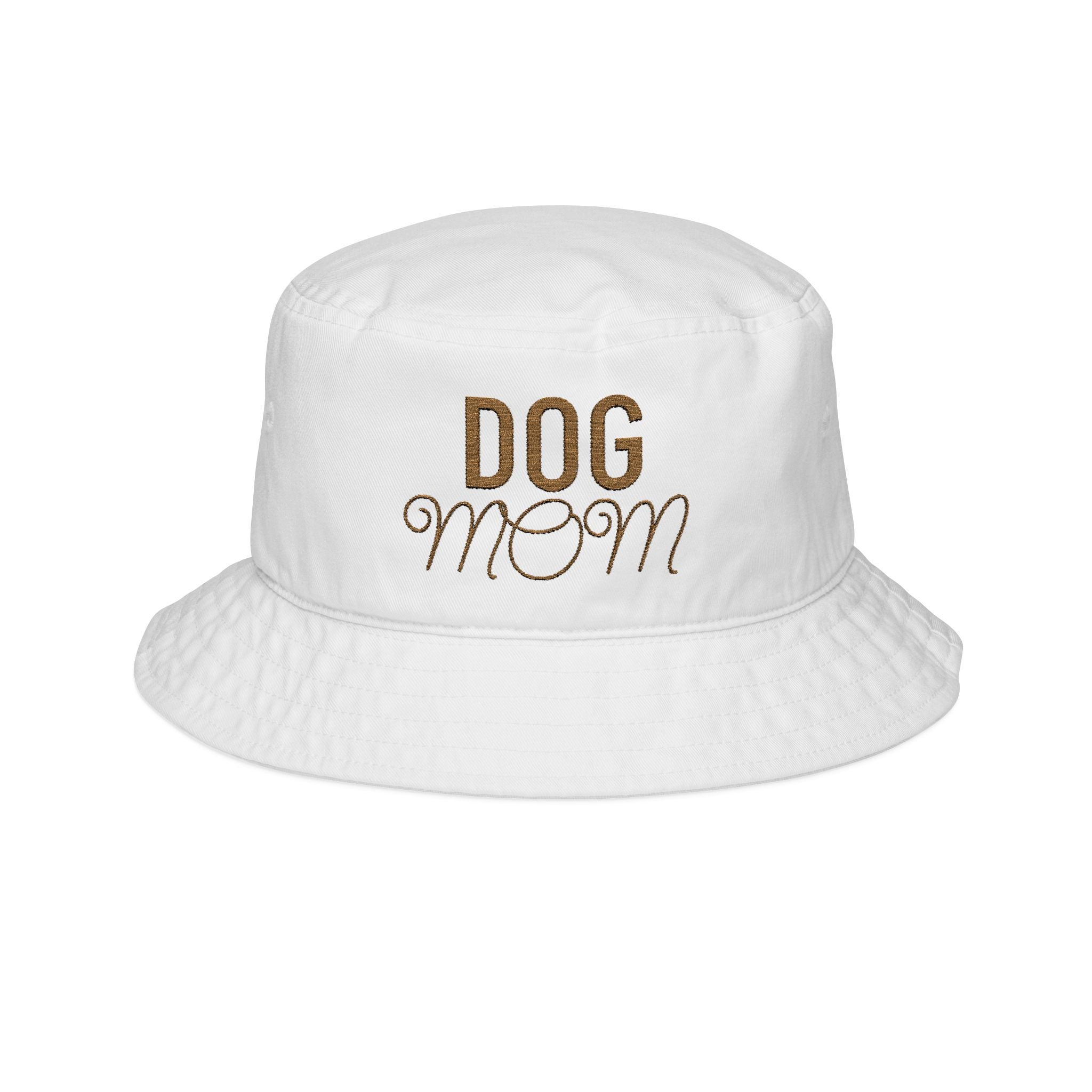Dog Mom Embroidered Bucket Hat — Cute Pet Lover Sun Hat