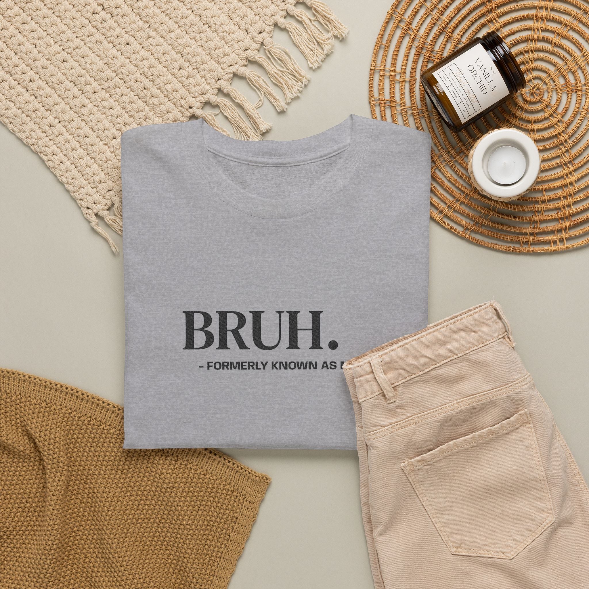BRUH. Tee — Funny Graphic Shirt with “Formerly Known as BRUH” Text