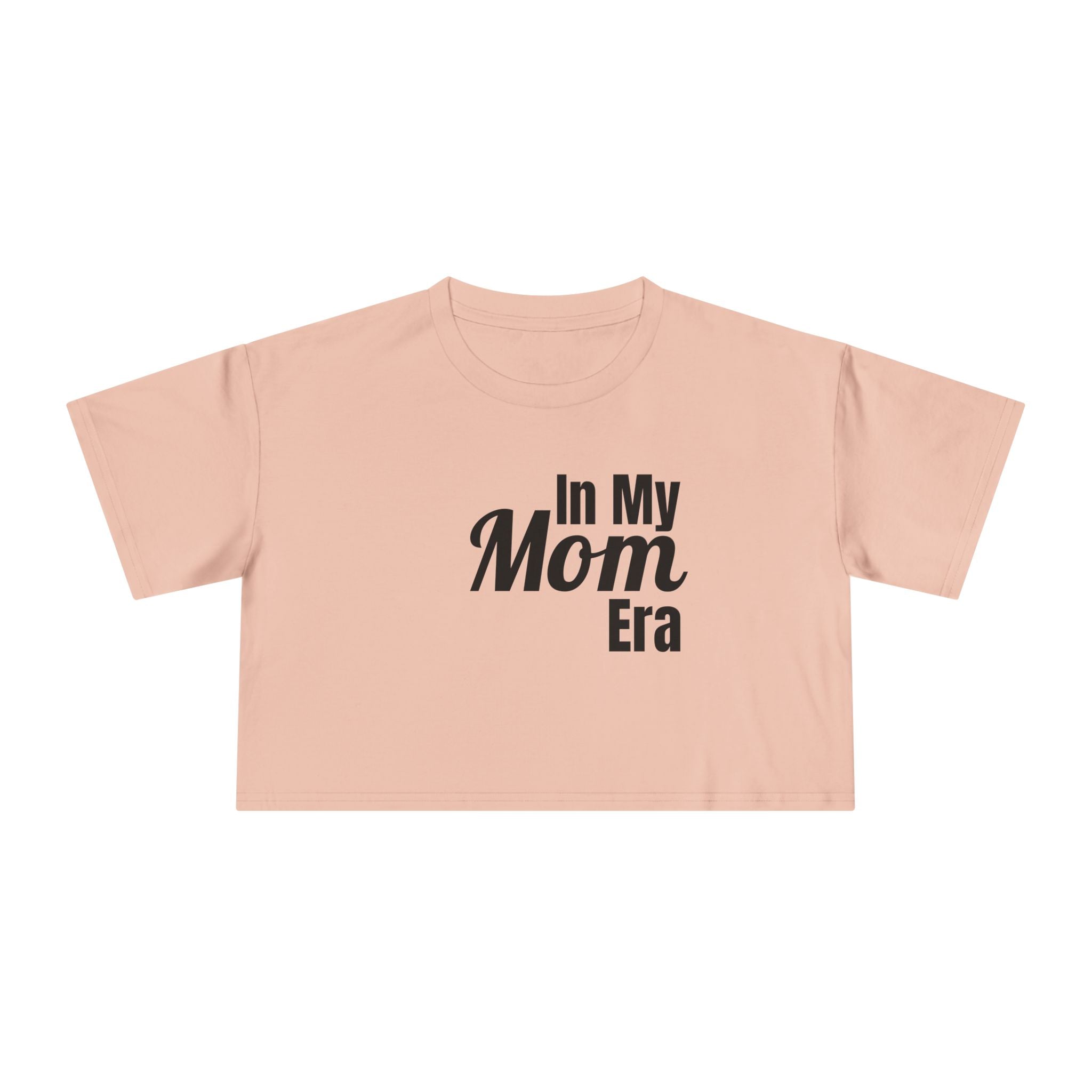"In My Mom Era" Women's Crop Tee - Trendy Mom Life Graphic Top