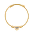 Mama Heart Cuff Bracelet — Engraved Mama Cable Bangle (Silver or Gold)