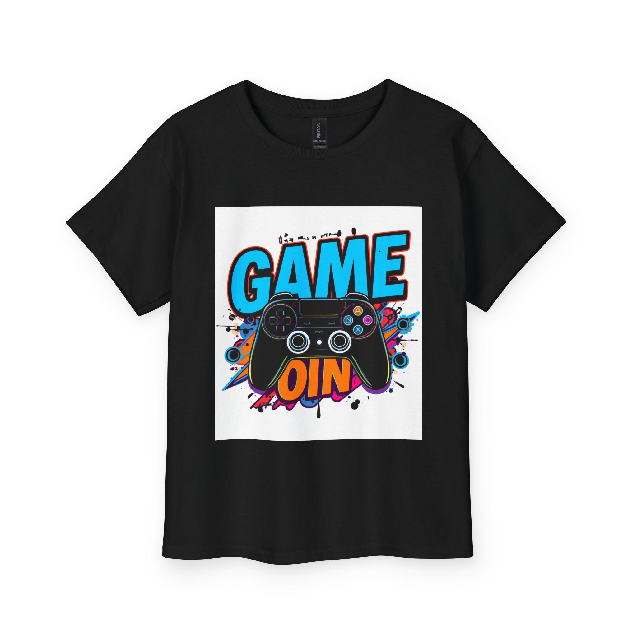 Youth Tee — "Game On" Video Game Controller Graphic