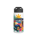 Tropical Jeepney Stainless Steel Water Bottle — Colorful Filipino Folk Art Travel Bottle