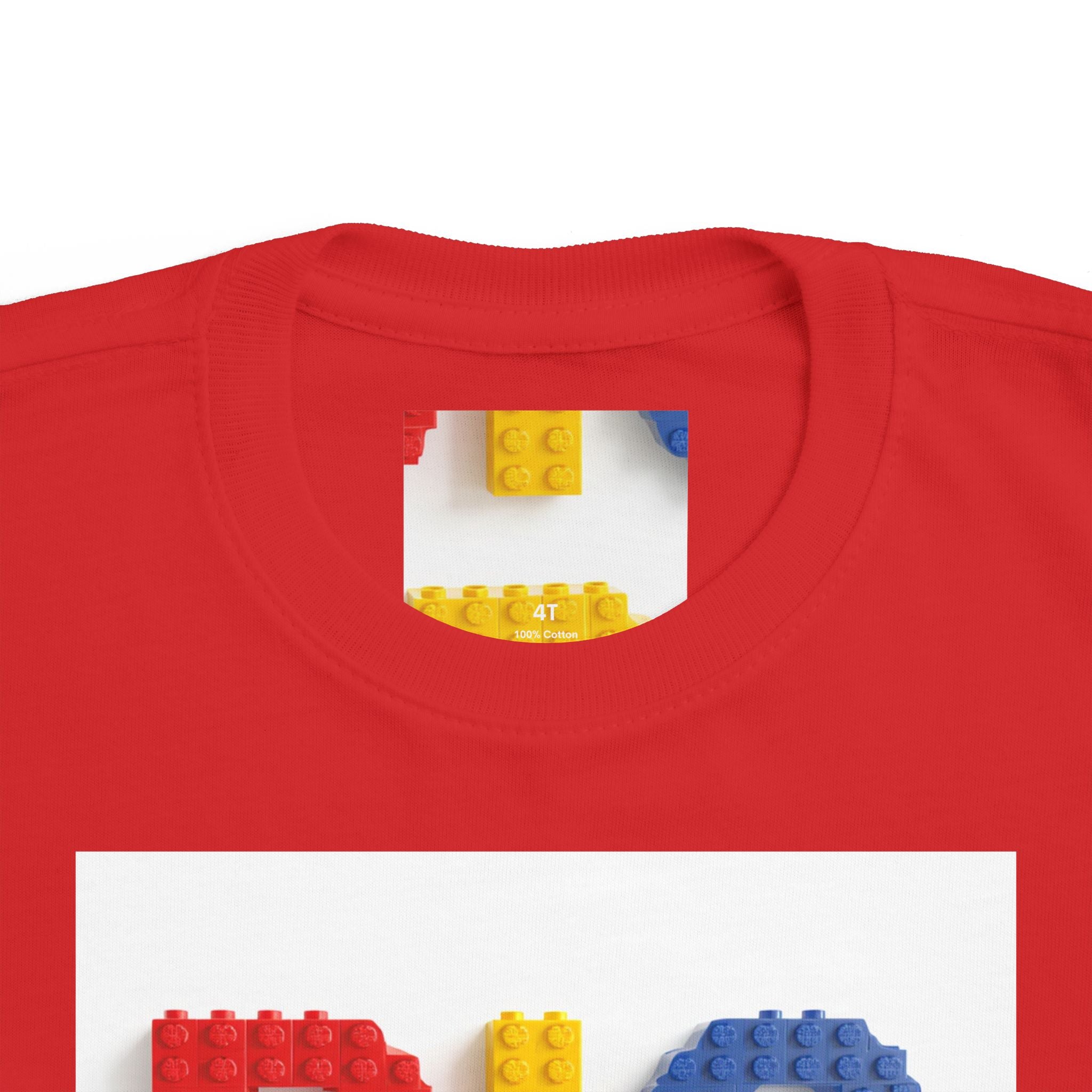 BIG BRO block letters Toddler Tee | colorful toy brick design