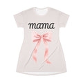 Mama T-Shirt Dress with Pink Bow — Mother's Day Casual Dress