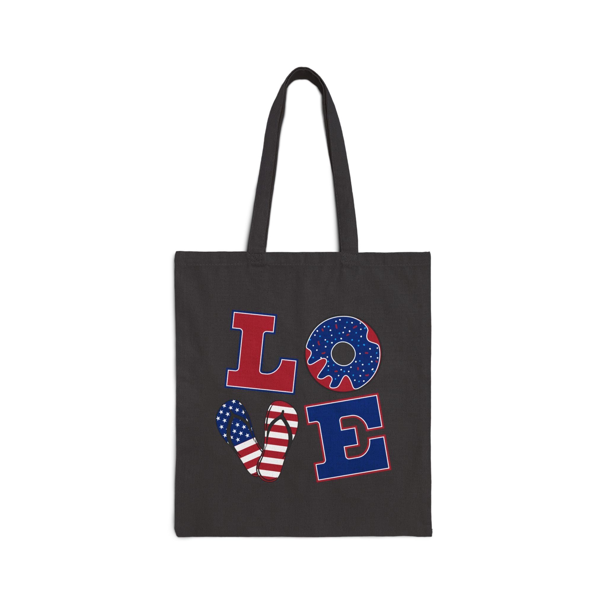 Retro Americana LOVE Tote | 4th of July, red white blue, vintage USA
